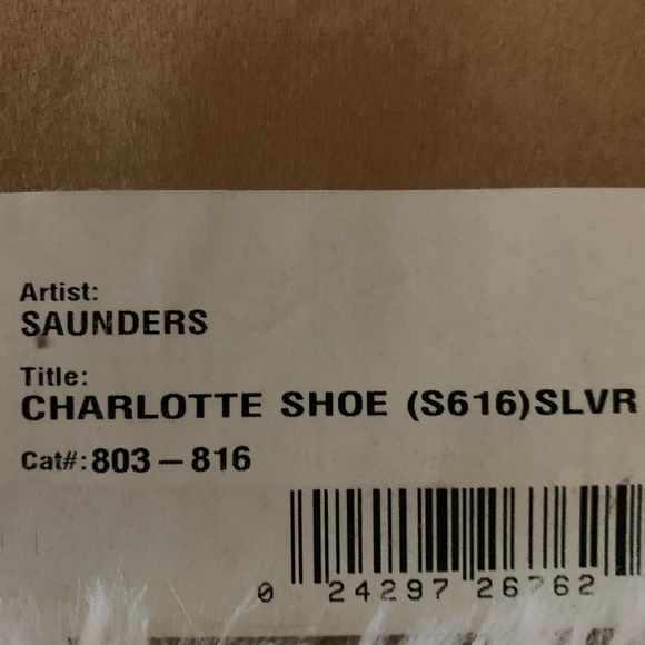 FIONA SAUNDERS Charlotte Shoe (S616) SLVR framed Art in gold fram… - Picture 3 of 8